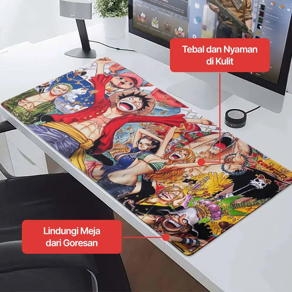TaffGO K-48 One Piece XL Desk Mat Gaming Mousepad Mouse Pad - 800 x 40