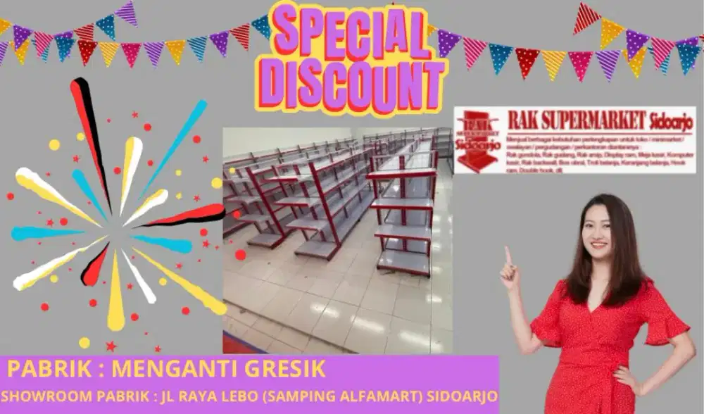 Rak penutup rak minimarket gondrola