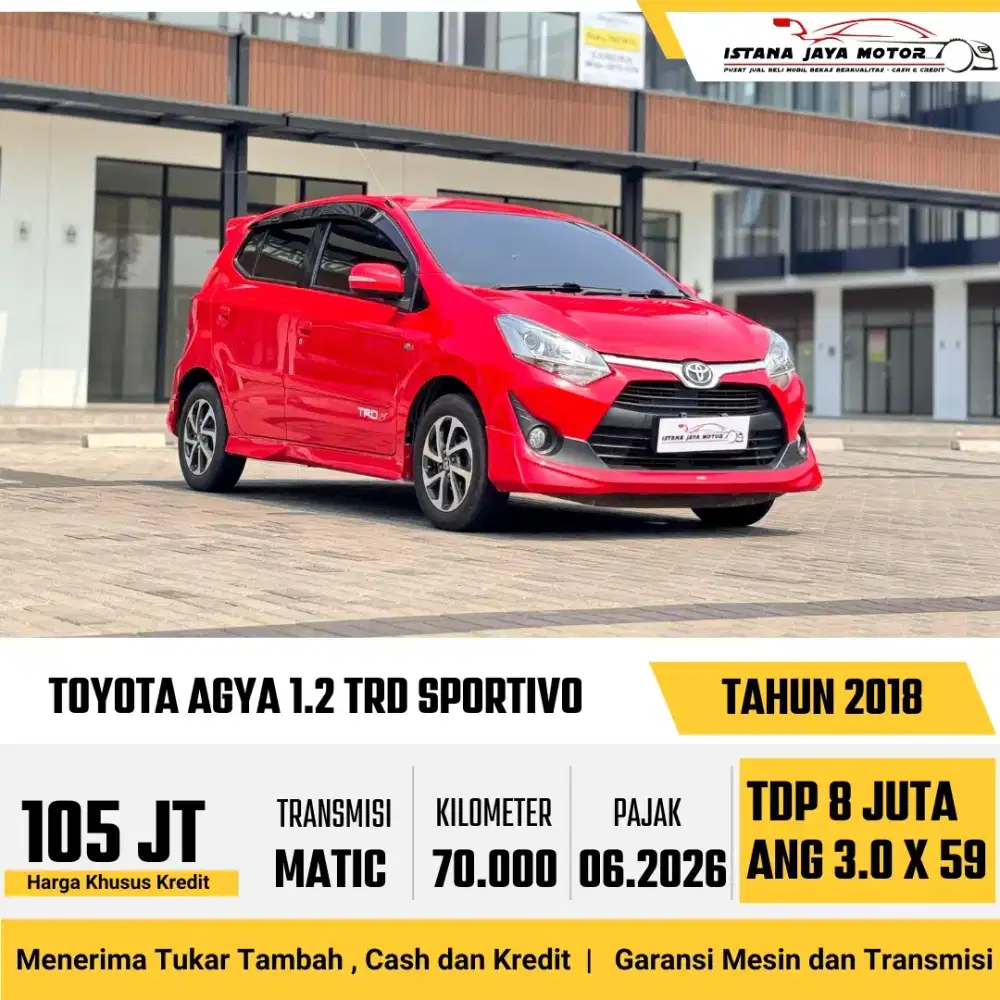 Toyota Agya TRD AT th 2018 #TDP 8 JT