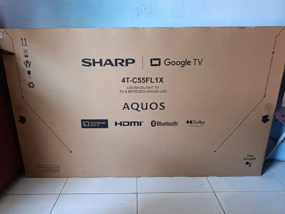 Sharp 55 inch Google TV 4K UHD HDR Dolby Vision Atmos 4T-C55FL1X