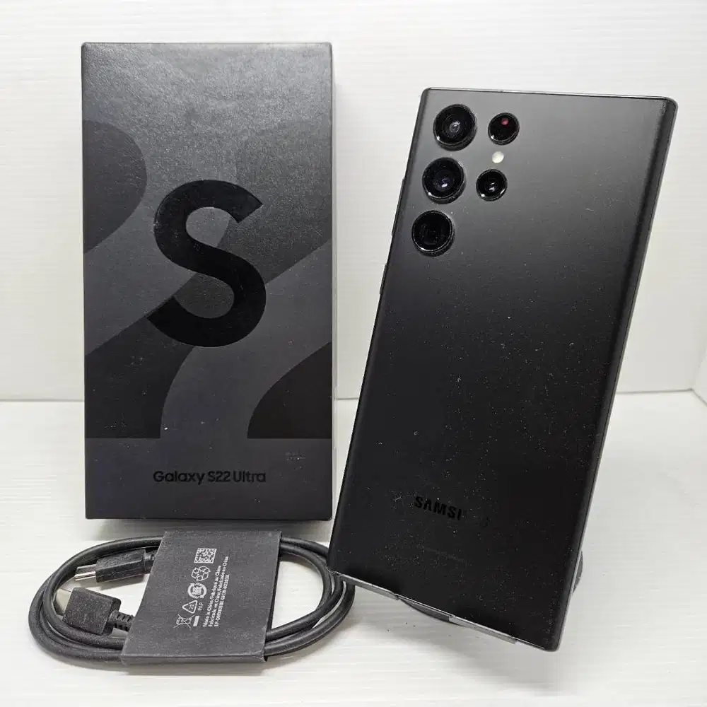 SUPER MULUS!  SAMSUNG GALAXY S22 ULTRA 5G 12/256 PHANTOM BLACK EX SEIN