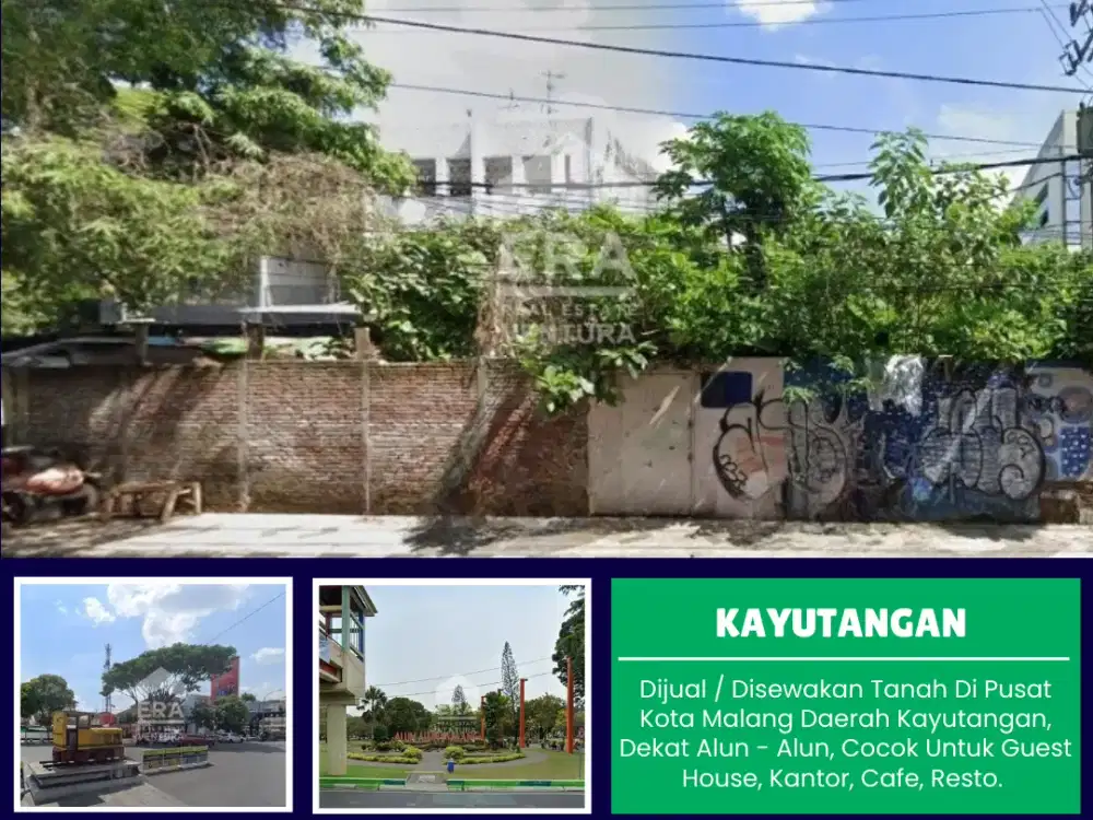 Tanah Di Pusat Kota Malang Daerah Kayutangan, Dekat Alun - Alun