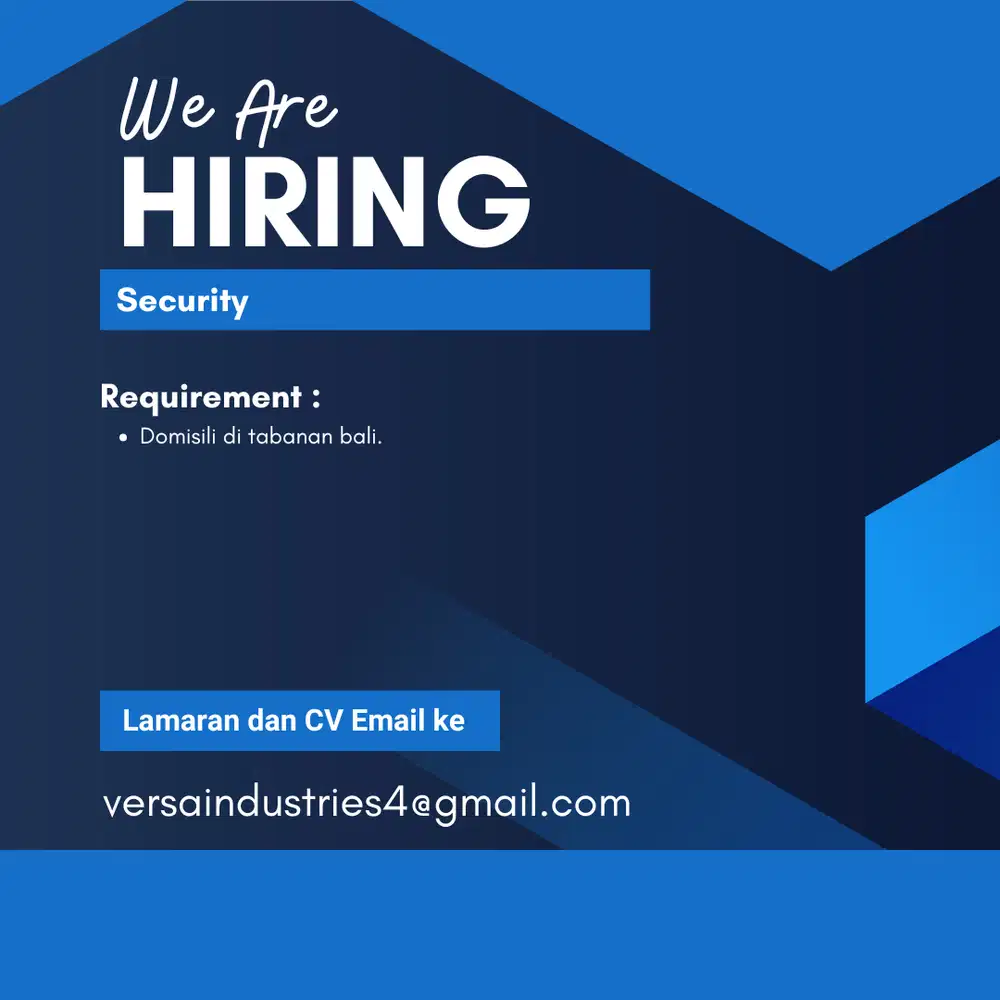 Lowongan kerja Security