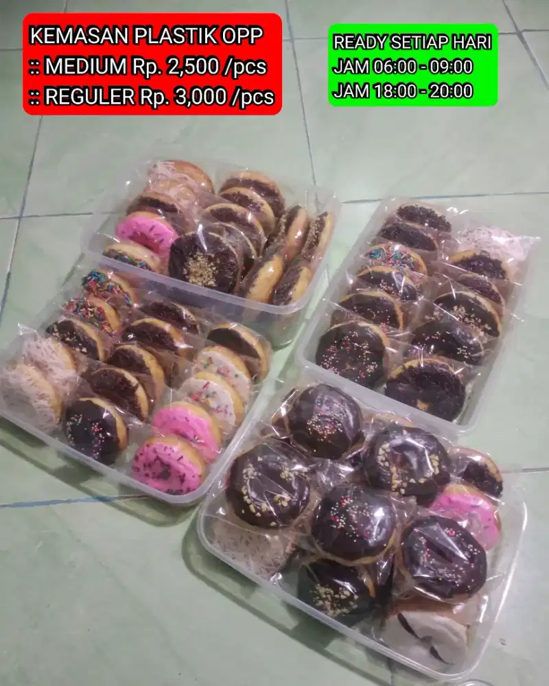 Donat medium pilihan rasa