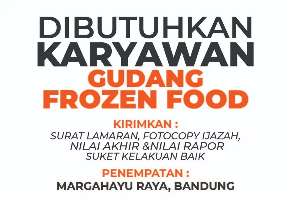 Lowongan Karyawan Frozen Food