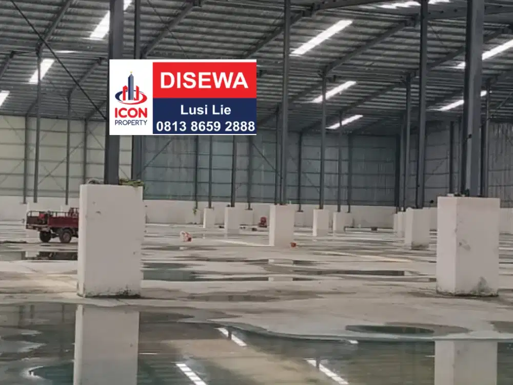 Gudang pabrik baru Tangerang, masuk kontainer lokasi bagus