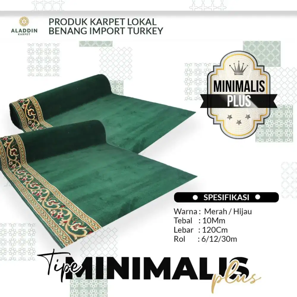 Karpet Masjid tipe Minimalis Plus