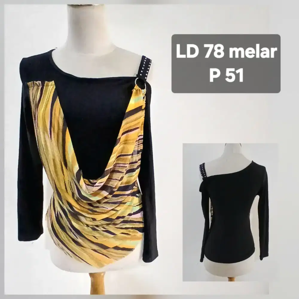 Baju blouse atasan rayon wanita sz M, preloved