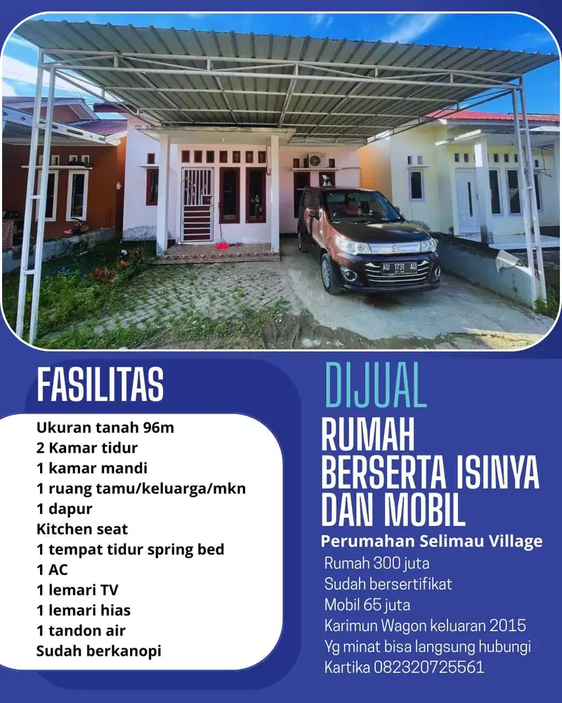 Dijual Rumah dengan isi