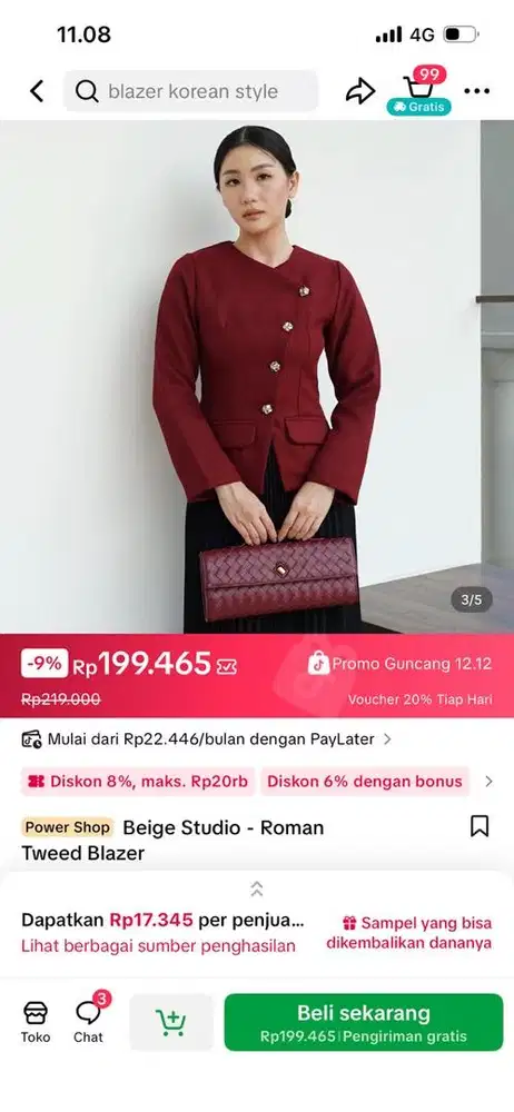 Blazer uk L belum dipakai sama sekali