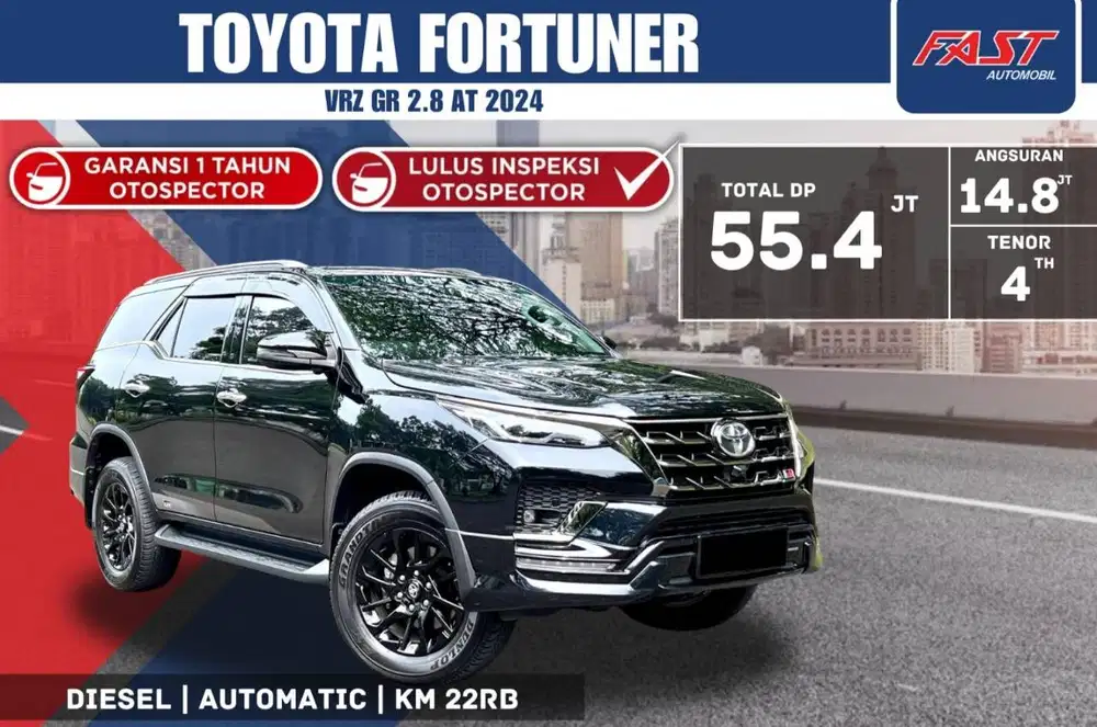 TOYOTA FORTUNER VRZ GR 2024 2.8 AT LOW KM.22RB & PAJAK PANJANG #F7ST