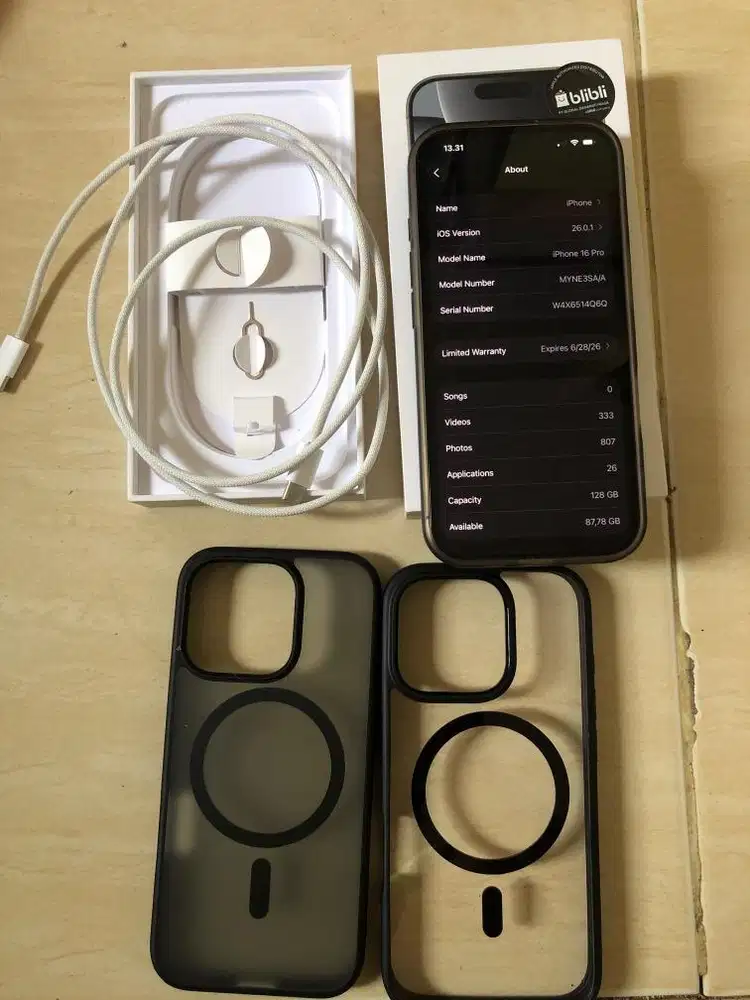 Iphone 16 pro 128 garansi resmi on