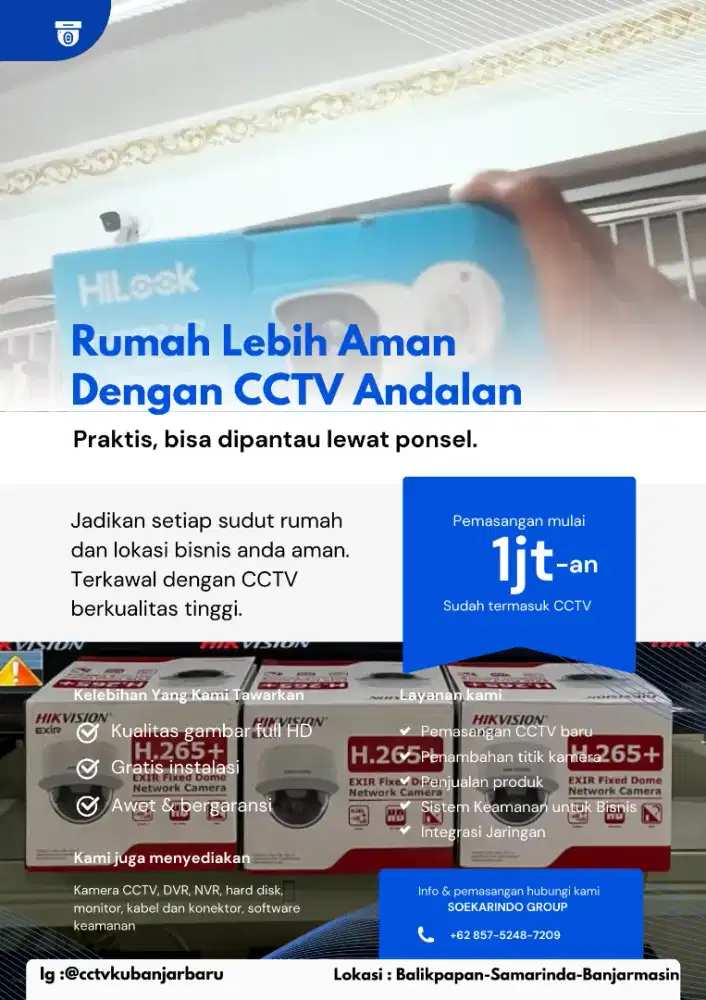 SIAP MELAYANI PEMASANGAN CCTV SELURUH AREA KALSEL