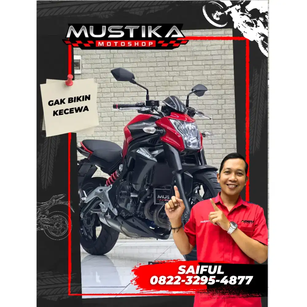 Perfect Condition!!Kawasaki ER6N 2012 Red Plat Jatim Mulus-Mustika