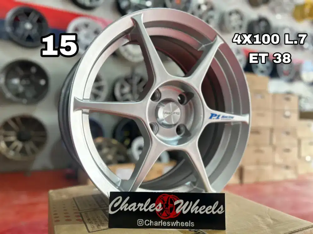 VELG RACING P1 SILVER R15 MURAH