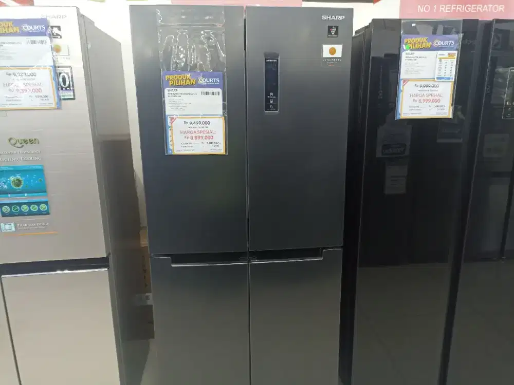 Kulkas Sharp Refrigerator 4 Doors 472L Black