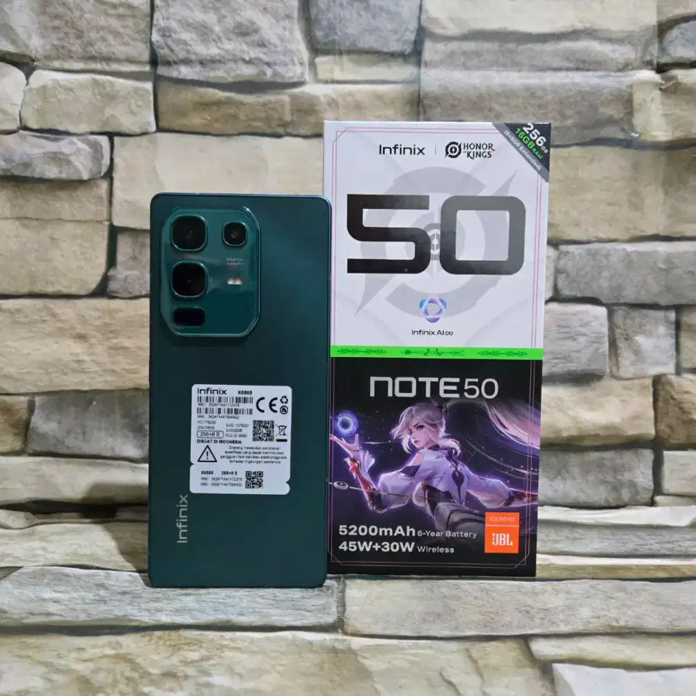 Infinix Note 50 8/256 Fulset segel mulus 98% Garansi panjang