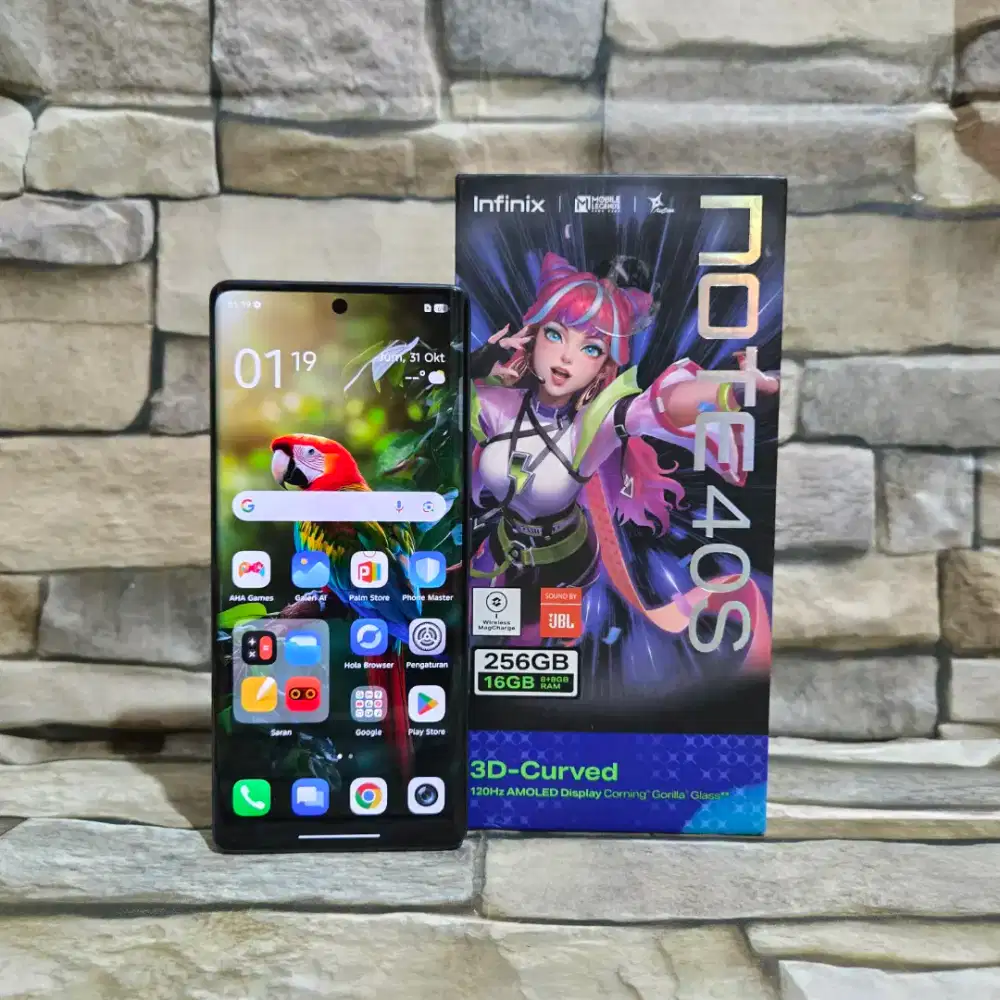 Infinix Note 40s 8/256 4G Black Fulset segel mulus 98%