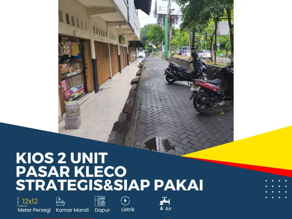 Dijual Kios 2 Unit Pasar Kleco Solo