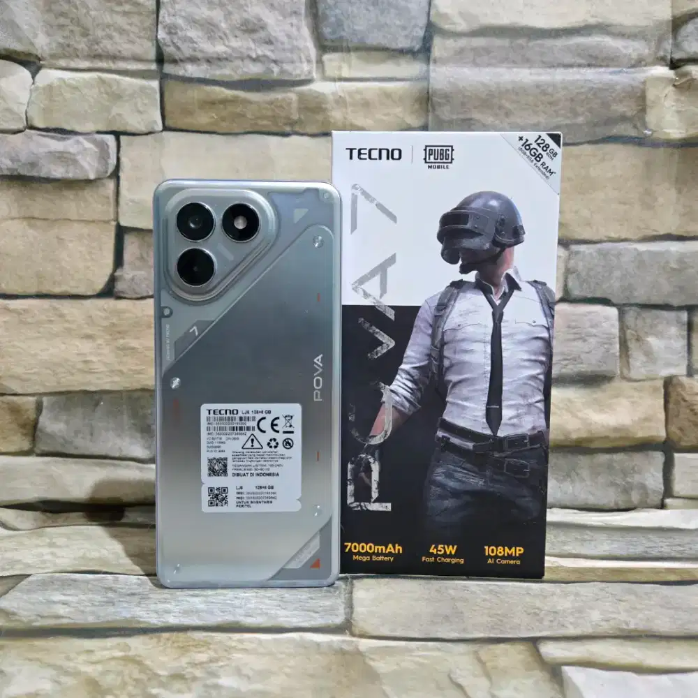 Tecno Pova 7 8/128 Fulset segel mulus 98% Garansi panjang