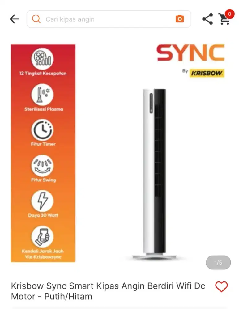 Kipas angin berdiri krisbow