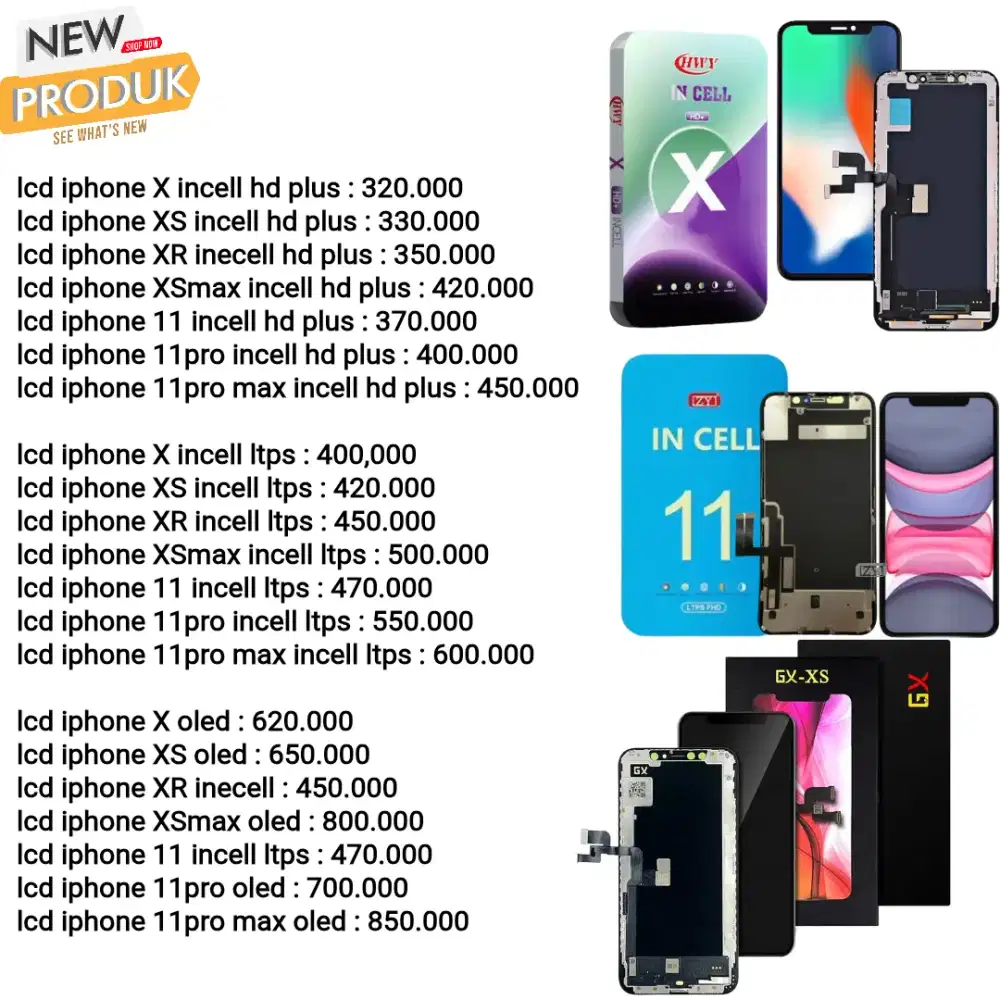 lcd iphone new free pasang