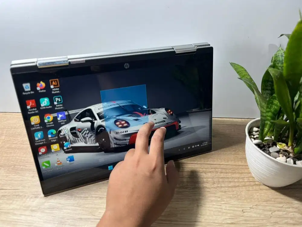 Hp x360 layar sentuh core i5 gen12 8gb 256gb design editing