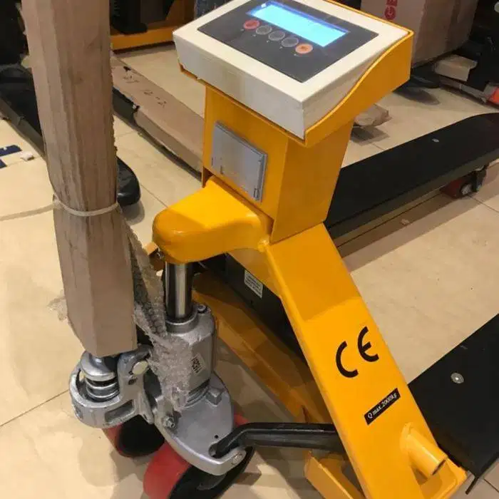 Hand Pallet Scale Tangguh dengan Timbangan Digital 2 ton