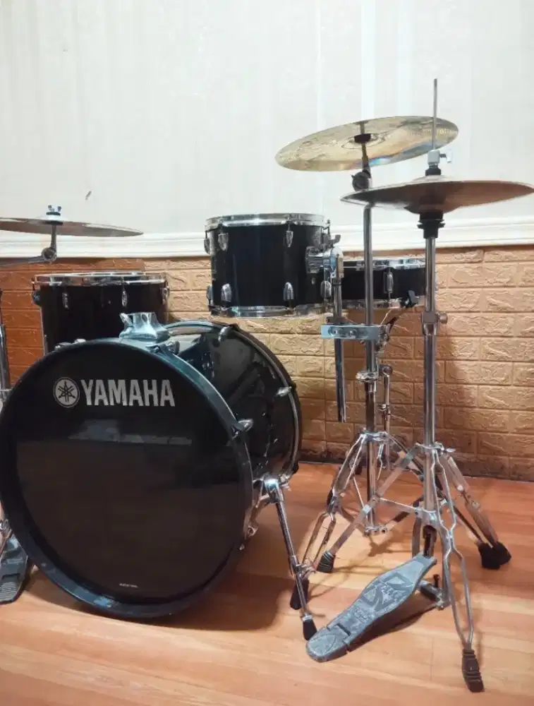 Drum set siap gebuk komplit Simbal
