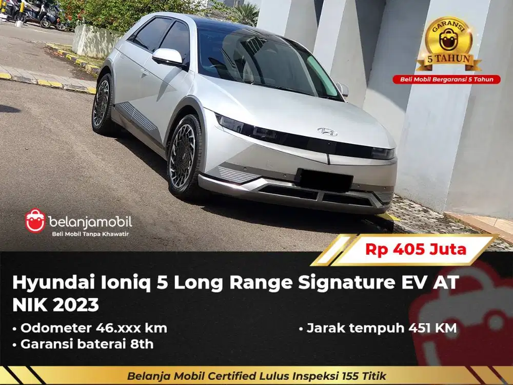 [ GARANSI 5TH ] Hyundai Ioniq 5 Long Range Signature EV AT 2023/2024