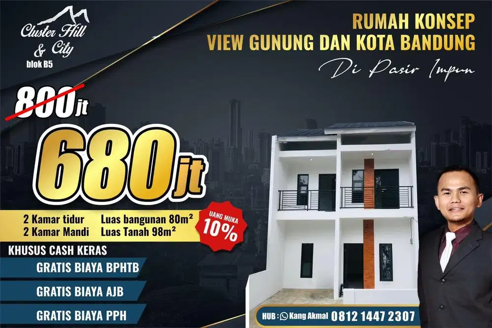Hanya 1Unit Lagi Siapa Cepat Dia Dapat Rumah 2LT DP 0% KPR Harga NJOP