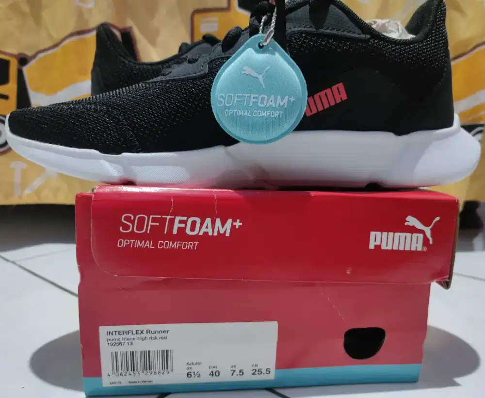 Puma Interflex Runner Black High Risk Red