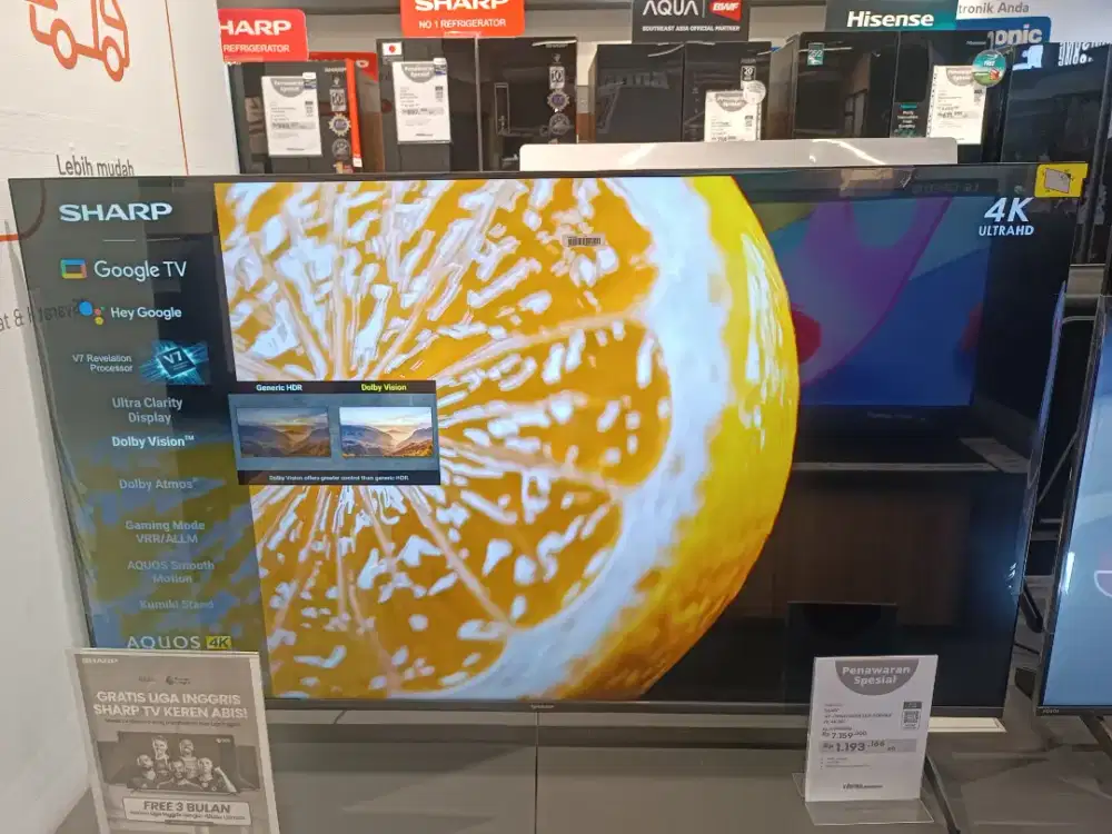 Bunga Cicilan 0% LED GOOGLE TV 55 INCH SHARP