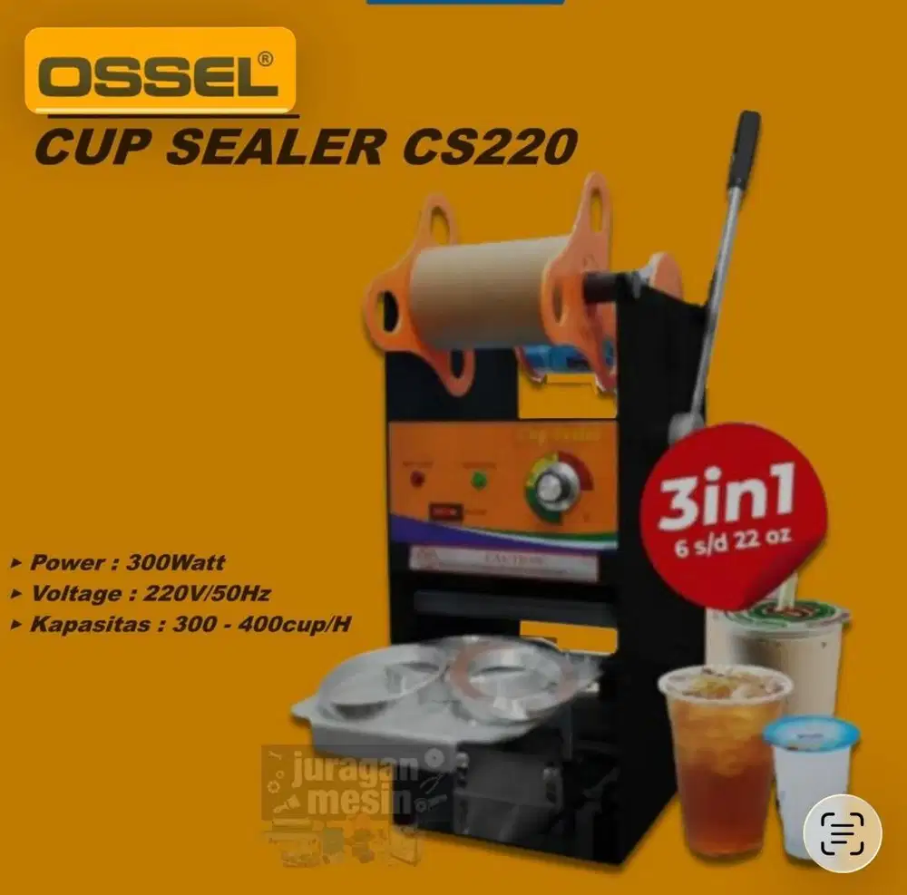 Second Cup Sealer Merk Ossel Mesin Press Gelas Minuman
