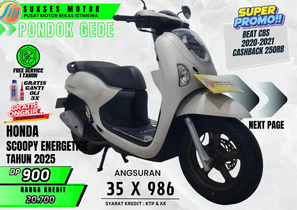 DP 900 SCOOPY PRESTIGE TH 2025 ANGS MURAH PROSES KREDIT CEPAT MUDAH