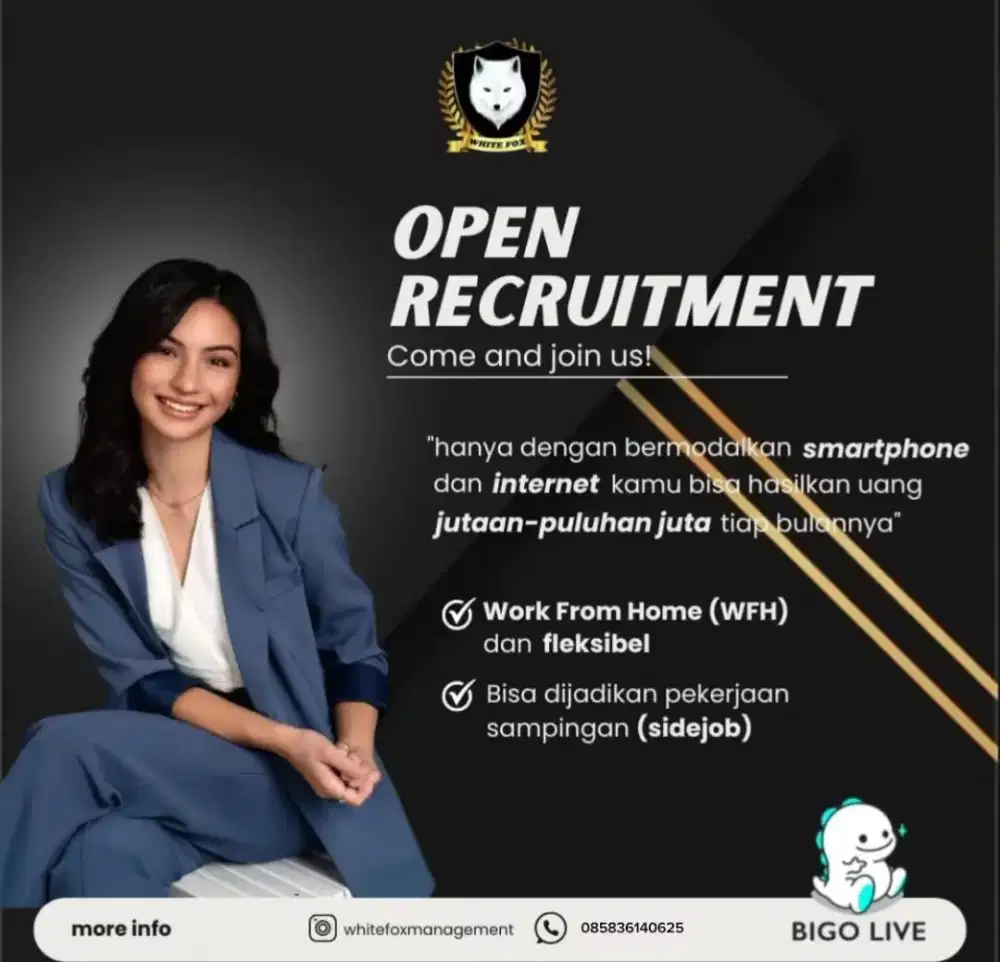 Dibutuhkan OFC Host Live Streaming