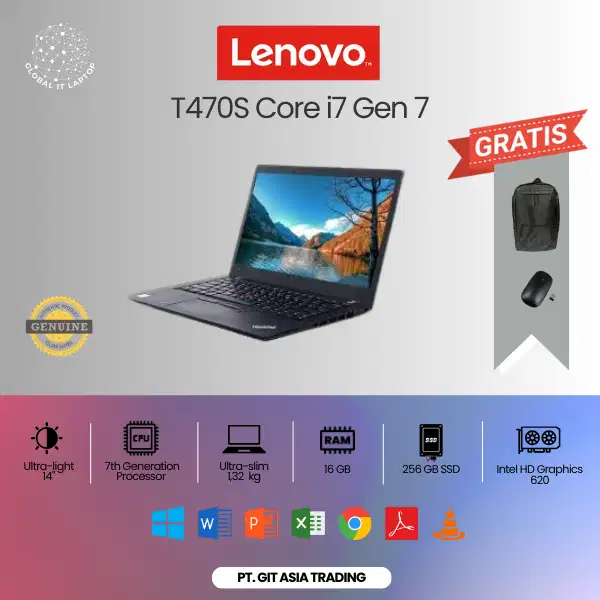 LENOVO T470S CORE i7 GEN 7