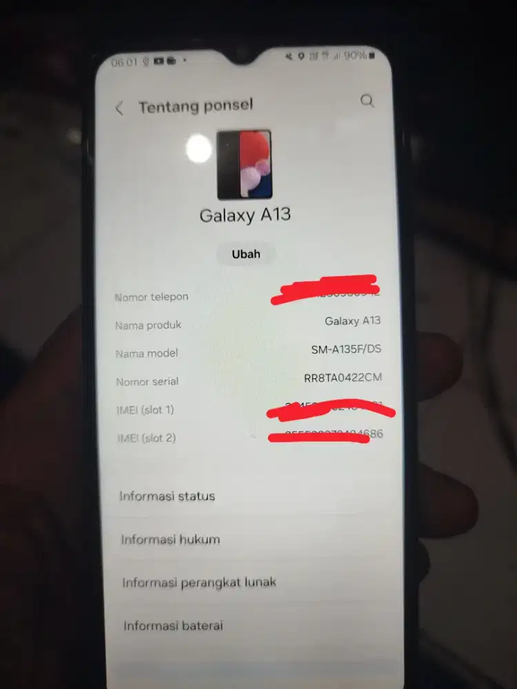 Samsung A13 6/128 batangan ex ganti LCD