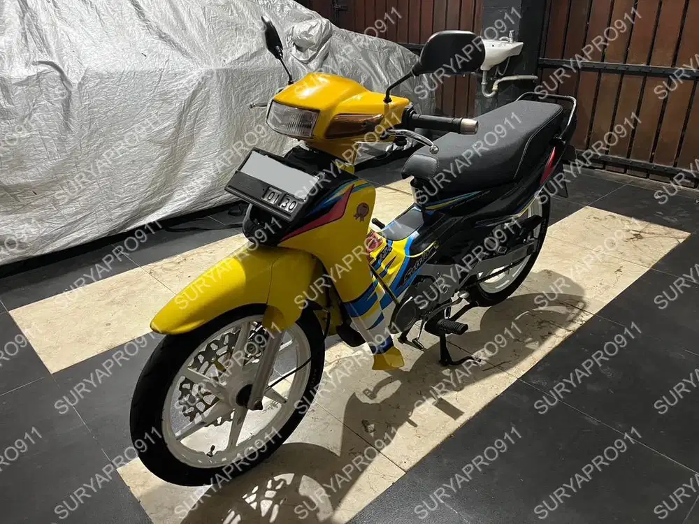 SUZUKI SATRIA LUMBA 120 2 TAK DOUBLE STARTER ASLI KUNING HITAM