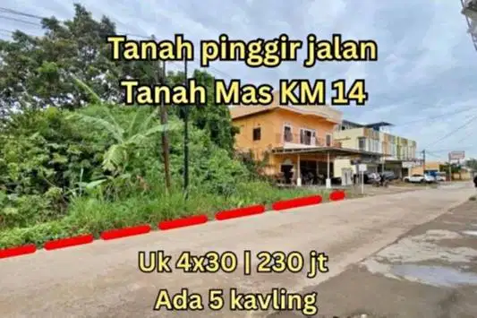 TANAH AREA KM14 DEKAT DANAU TANAH MAS PALEMBANG