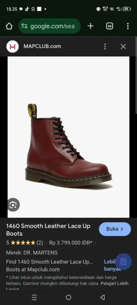 Dr. Martens 1460 Smooth Boots Cherry Red UK 8=42