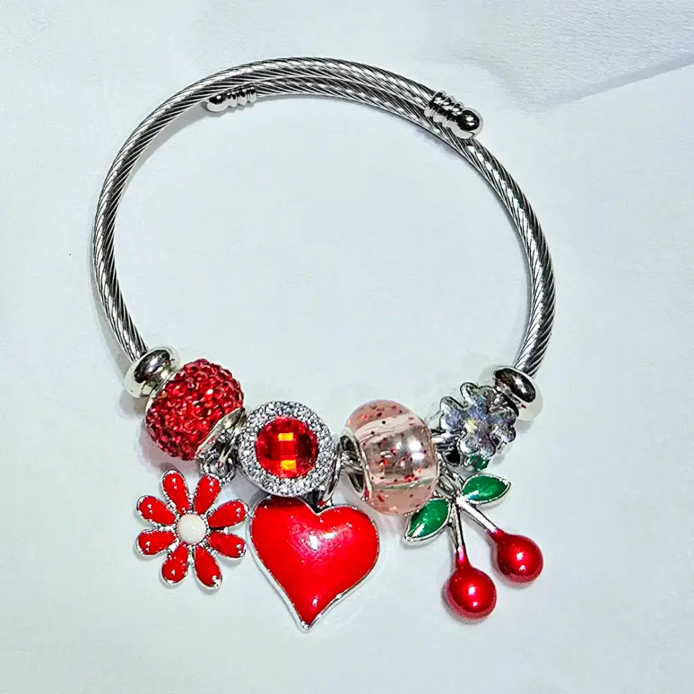 GELANG PANDORA BANGLE RED (NO BOX)