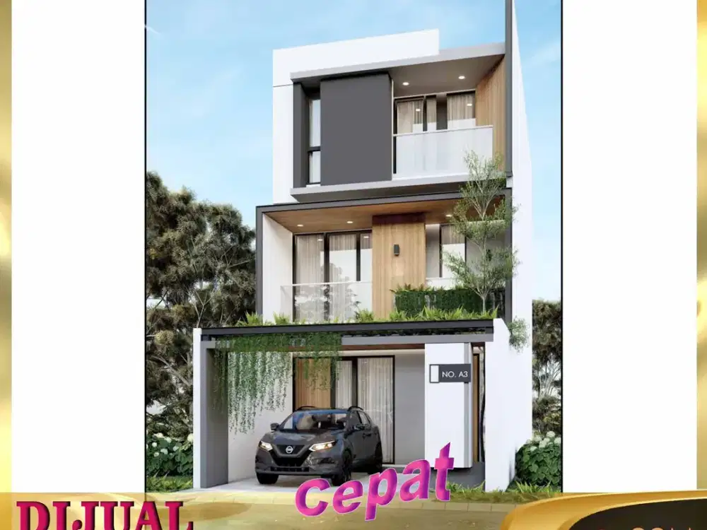 DIJUAL RUMAH BANGUNAN BARU 3 Lantai di Citra Garden 5 Jak BArat - FN