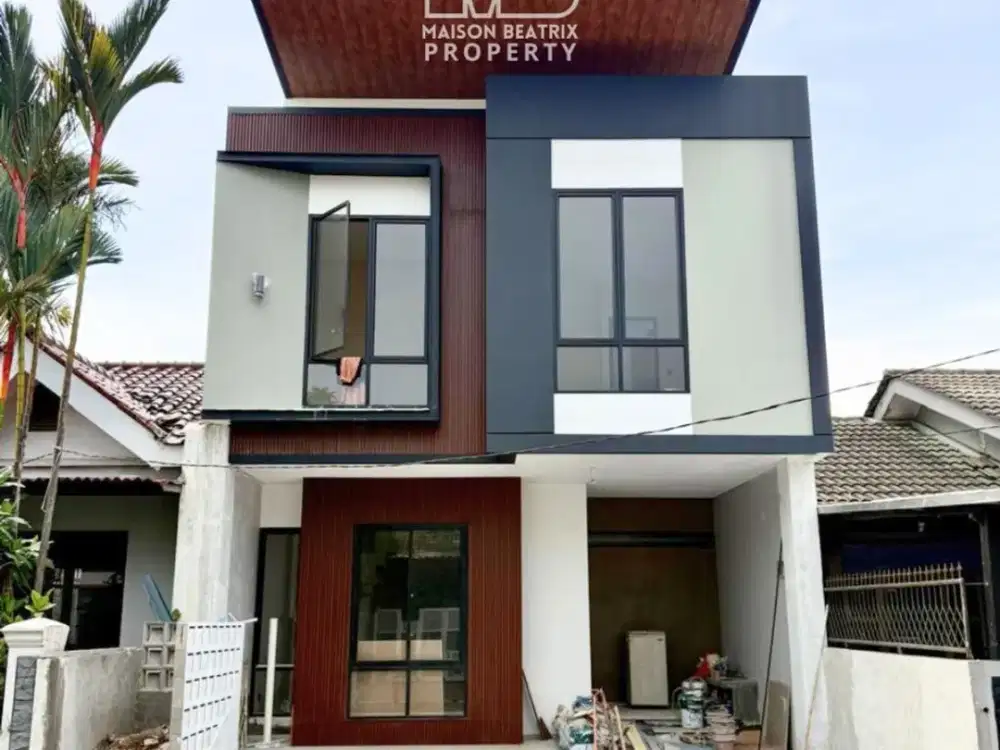 RUMAH BRAND NEW FASAD MODERN CONTEMPORER DI NUSA LOKA BSD ROW JALAN LEBAR - BSD