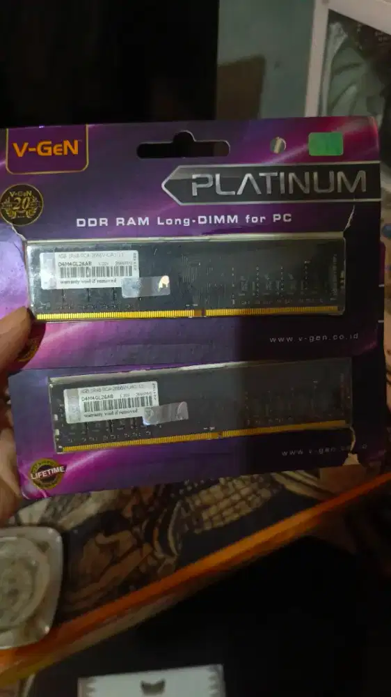 Ram PC DDR 4 V-GEN 8 GB (4X2=8Gb) 2 Keping