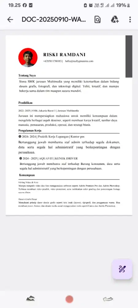 Cari kerjaan apa saja, Daerah Cengkareng barat