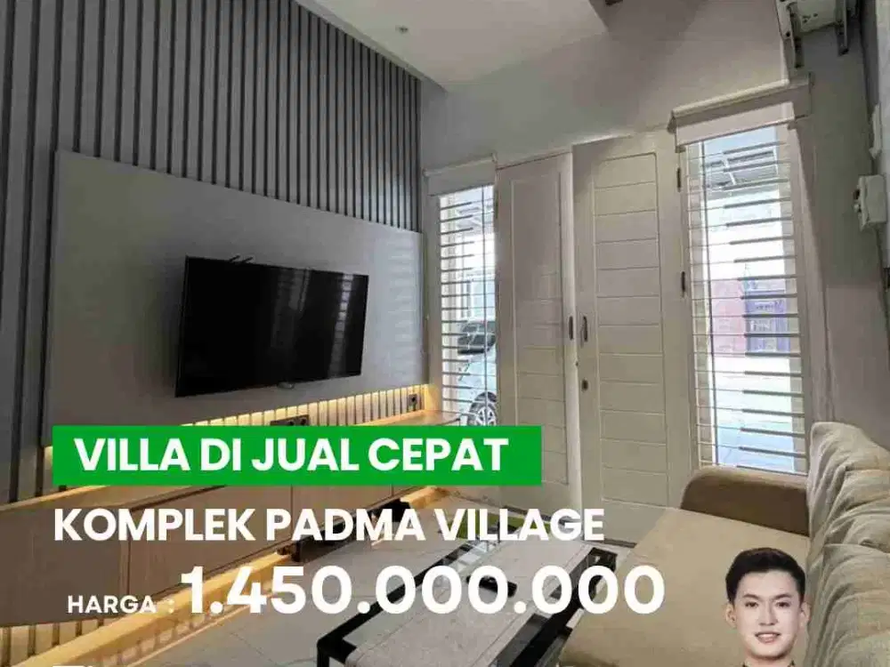 DIJUAL CEPAT VILLA FULL FURNISHED DI KOMPLEK PADMA VILLAGE, Medan Helvetia