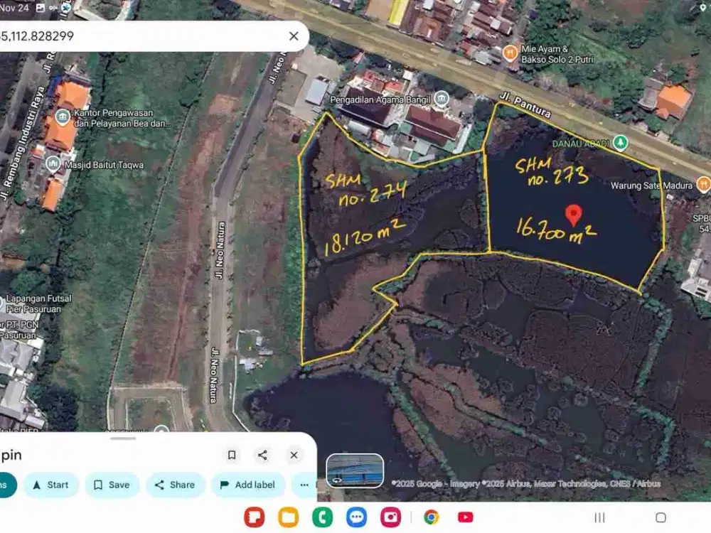 JUAL TANAH RAYA PANTURA PASURUAN LEBAR DEPAN 150 MURAH BAGUS BISA BUAT PABRIK GUDANG PERUMAHAN