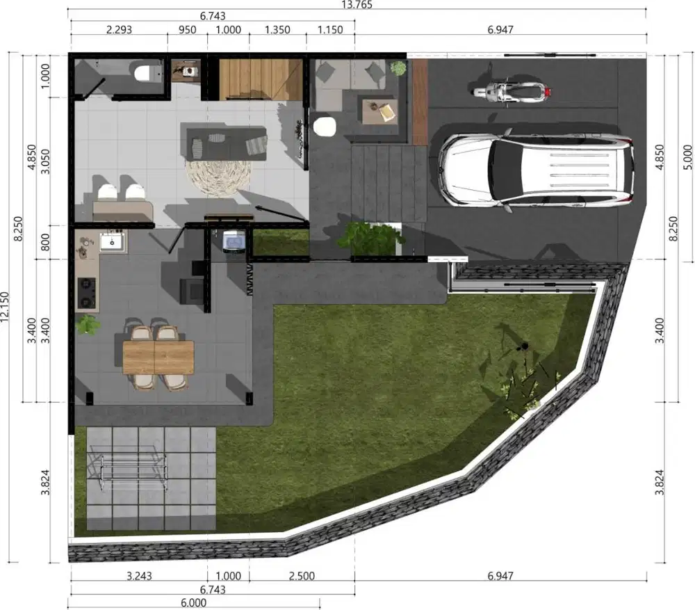 Rumah 3 Kamar Dekat AH Nasution dengan Backyard Luas