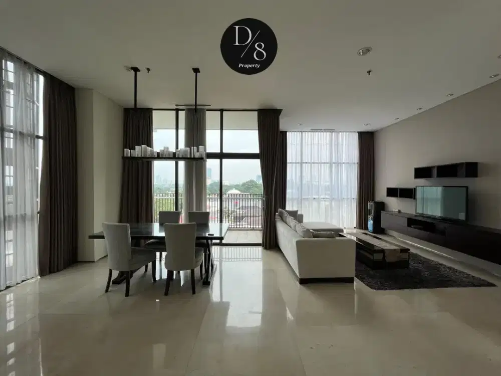 APARTEMEN SENOPATI SUITES, 167m2, PRIVATE LIFT, 2BR + 1, Lokasi Sangat PRESTIGIOUS, Fully Furnished, 8 M, Murah